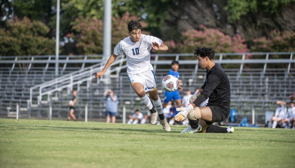 Asheboro HS soccer goalkeeper v SWR Aug2022