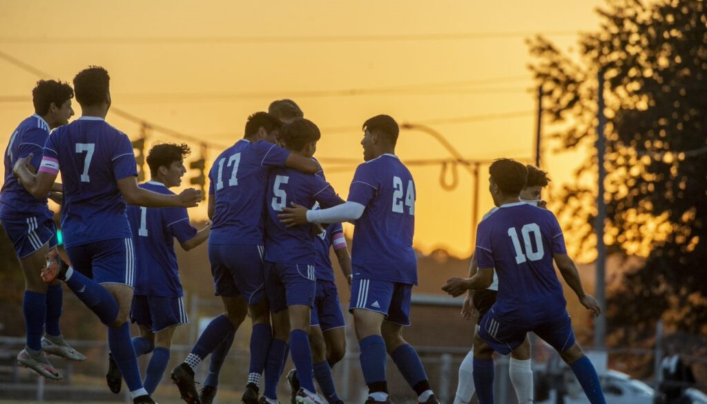 Asheboro boy soccer happy photo