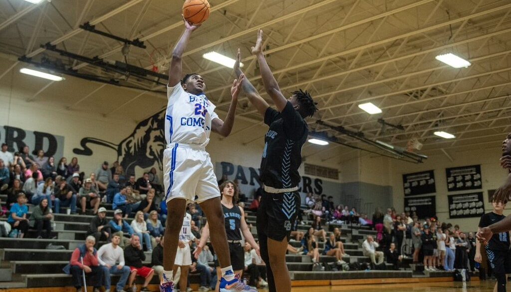 Asheboro boys Hakeeme Butler v Oak Grove Feb2023
