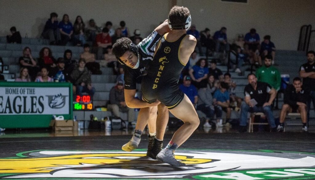 UCA wrestler Alec Millikan in state duals Jan2023