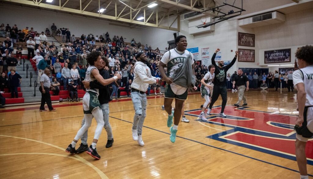 ER boys West final on cour celebration