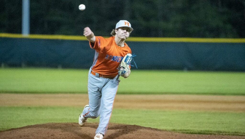 Randleman baseball Austin Lemons pitching March2023