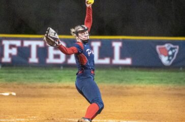 PG softball Emma Mazzarone pitches v Oak Grove 2023