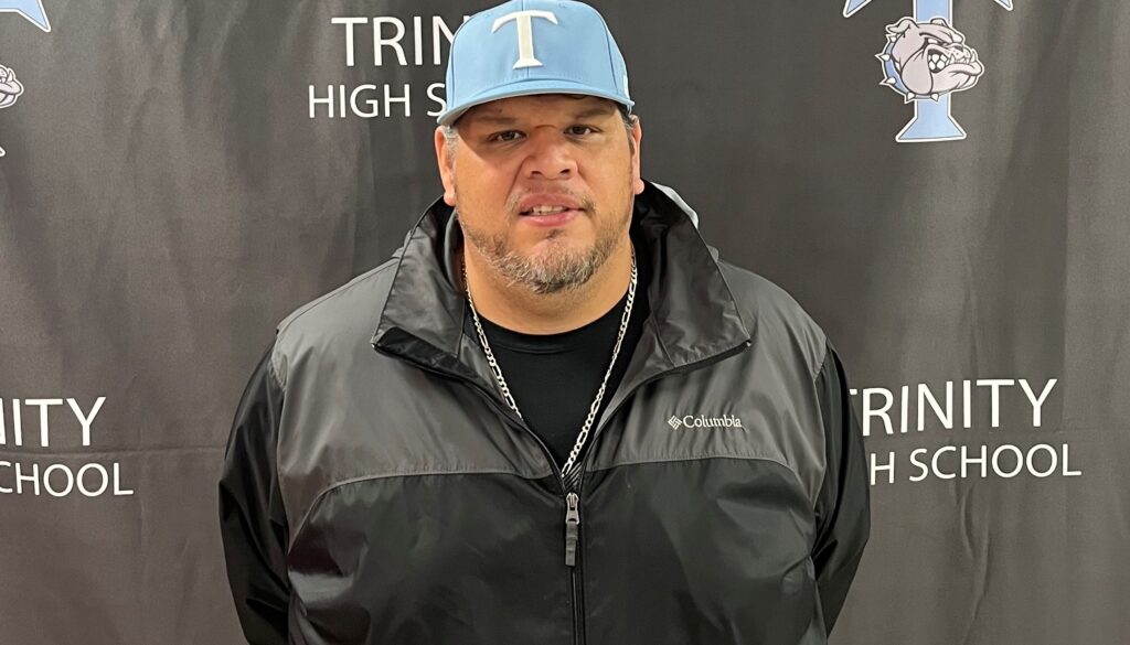 Trinity football coach Bear Bradley April2023