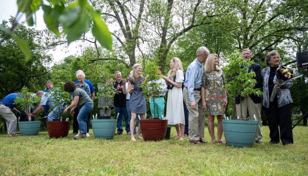 Jarrell garden first plants in place April2023