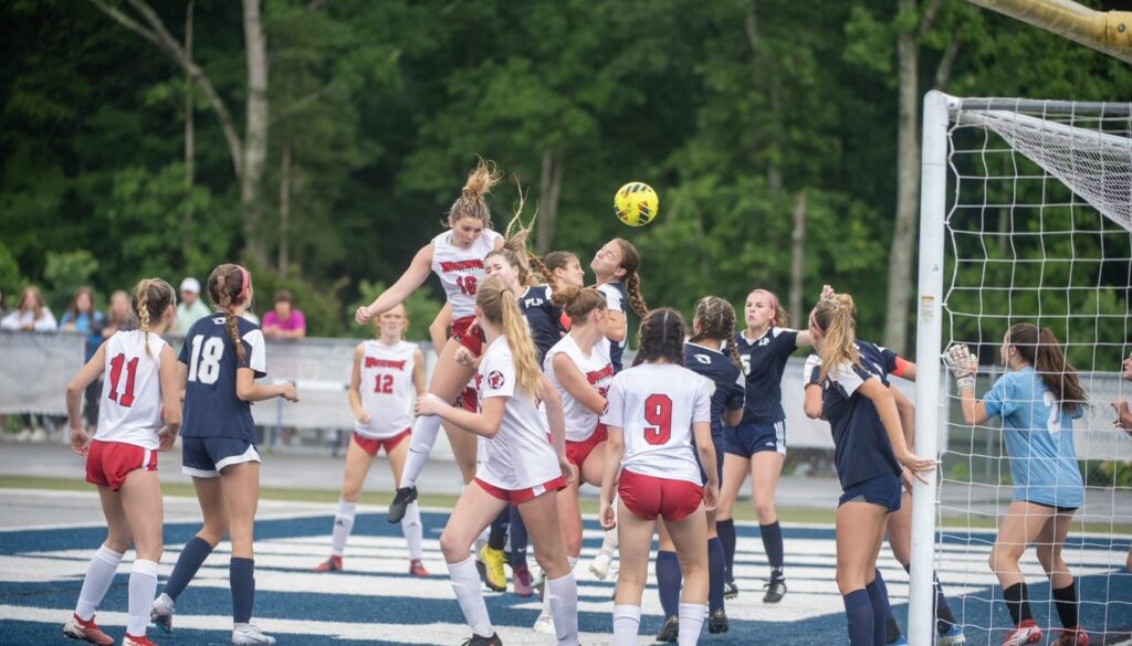 Wheatmore girls soccer Summer bowman header May 30 2023