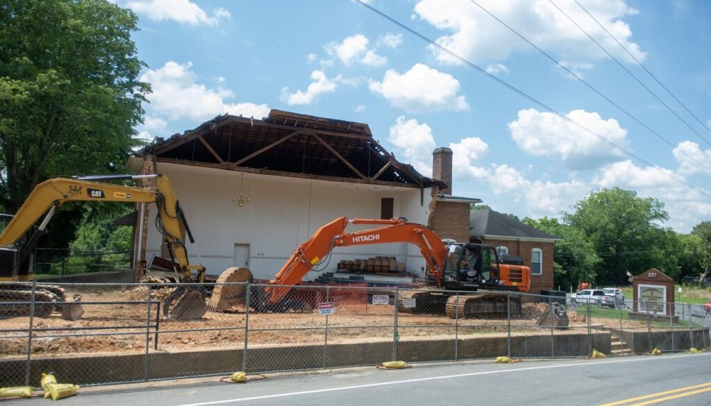 Franklinville church demolition July2023