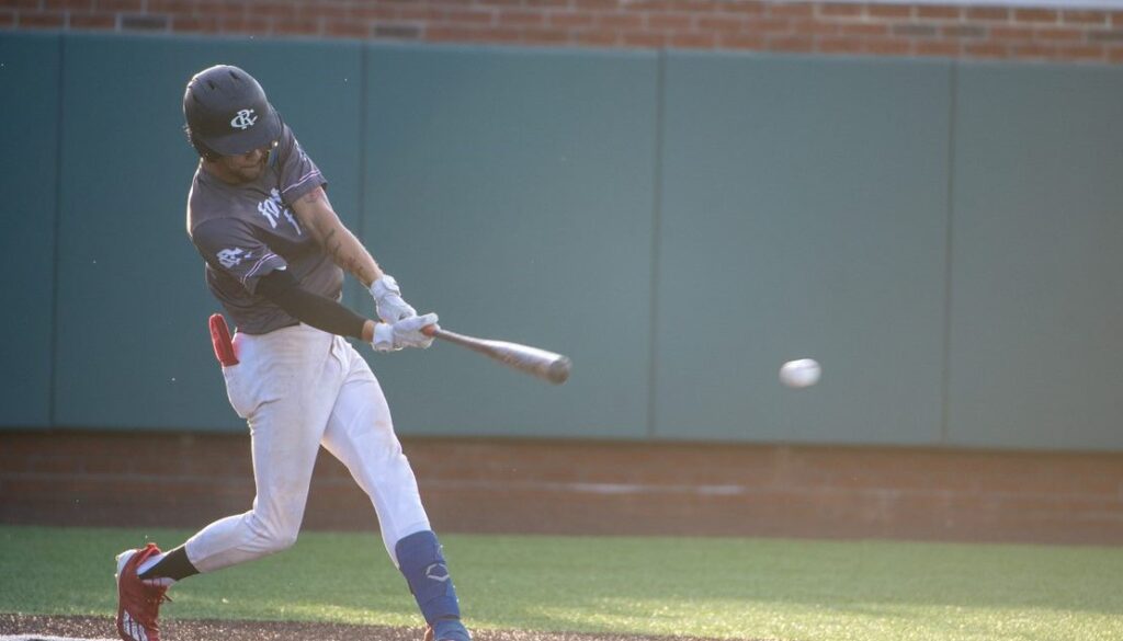 Post 45 Braylen Hayes swings v Rowan July2023