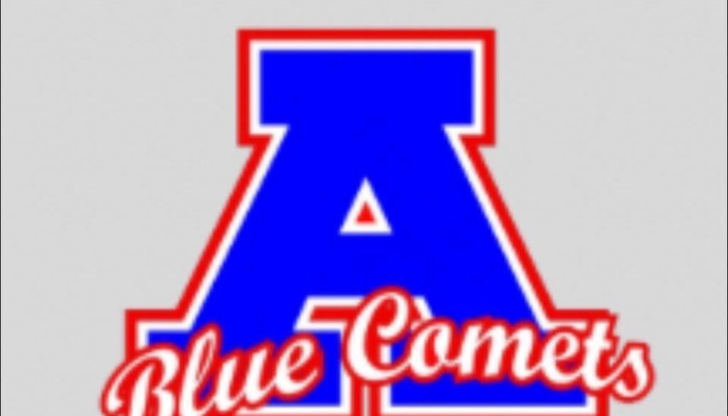 Asheboro Blue Comets logo with big A